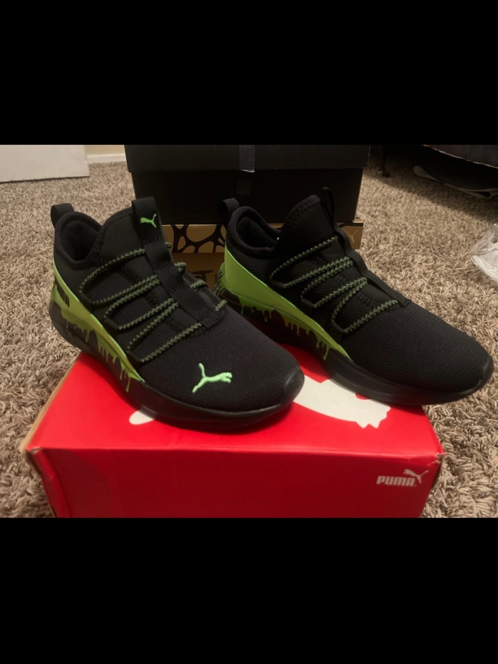 Puma Kids 3.5c - Neon Green Athletic Sneakers - brand new in box